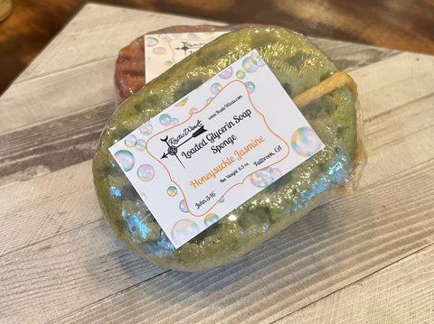 Loaded Glycerin Soap Sponge - Honeysuckle Jasmine