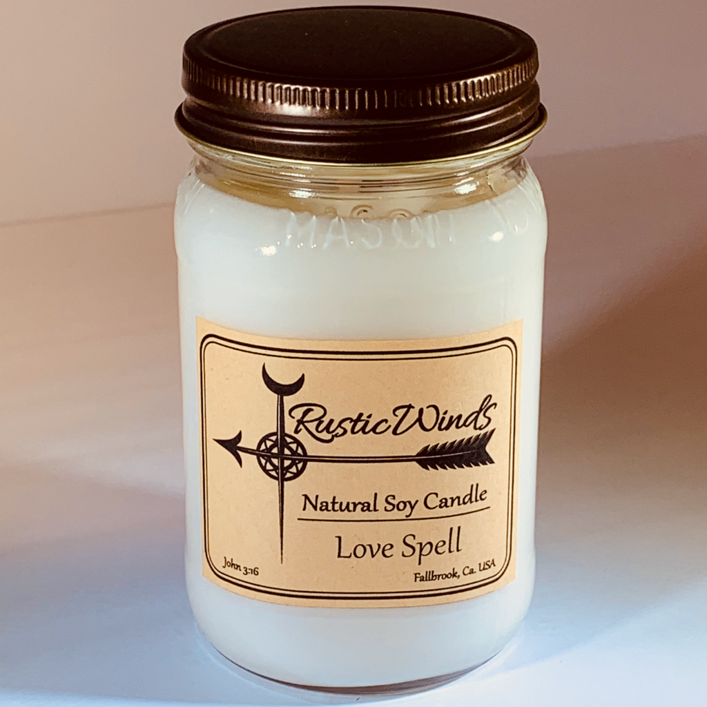  LOVE SPELL FRAGRANCE OIL - 4 OZ - FOR CANDLE & SOAP MAKING BY VIRGINIA  CANDLE SUPPLY - FREE S&H IN USA